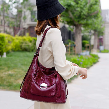 Hot Leather Luxury Handbags women bags designer Multifunction Shoulder Bags for Women Luxury Soft Large Capacity Casual Tote Bag
