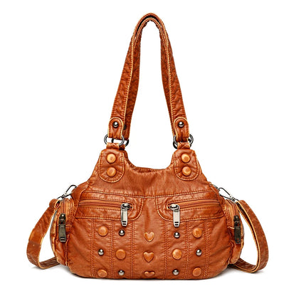 Hot Luxury Soft sheepskin Women bags New fashion women messenger bags Vintage Female Shoulder bag Washed Leather Ladies handbags