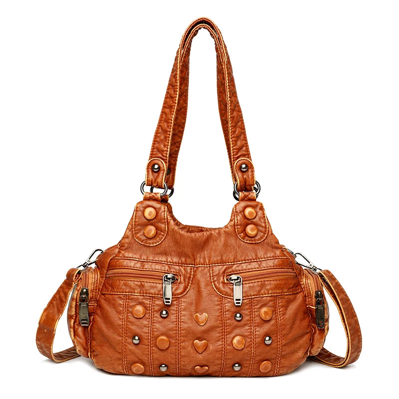 Hot Luxury Soft sheepskin Women bags New fashion women messenger bags Vintage Female Shoulder bag Washed Leather Ladies handbags