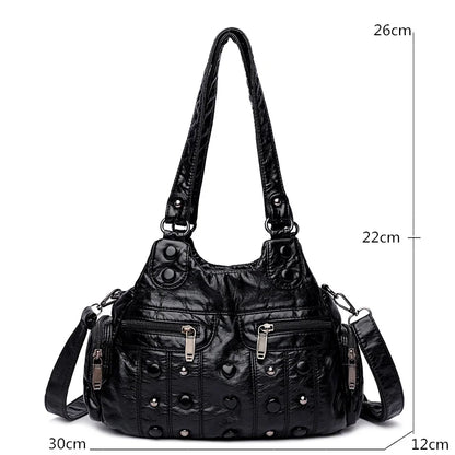 Hot Luxury Soft sheepskin Women bags New fashion women messenger bags Vintage Female Shoulder bag Washed Leather Ladies handbags