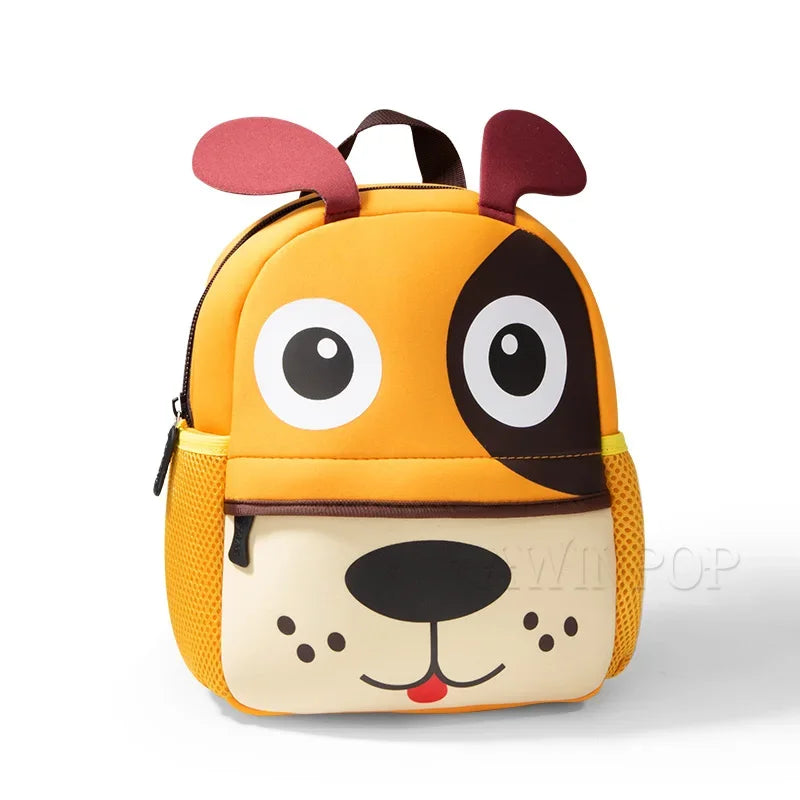 Hot New 3D Animal Children Backpacks Dog Design Girl Boys Backpack Toddler Kids Neoprene School Bags Kindergarten Cartoon Bag