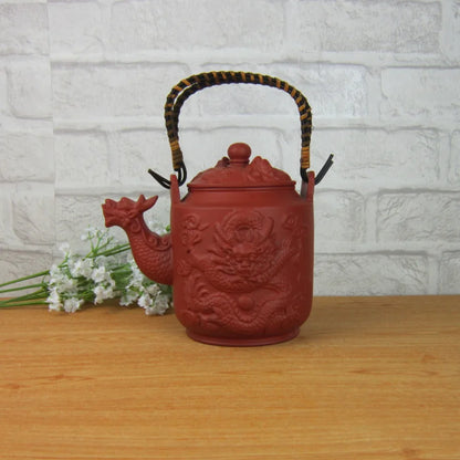 Hot Sale 760ml Chinese Large Teapot Dragon Handmade Tea Sets Yixing Kung Fu Pot Set Genuine Purple Clay Ceramic Porcelain Kettle