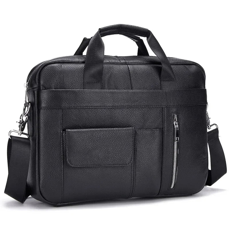 Hot Sale Briefcase Men Real Cowhide Handbags Male Large Business Shoulder Men's Genuine Leather Messenger Bag Tote
