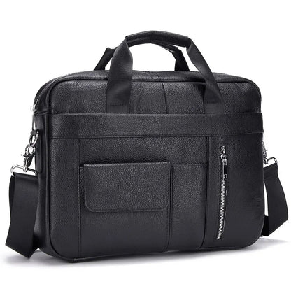 Hot Sale Briefcase Men Real Cowhide Handbags Male Large Business Shoulder Men's Genuine Leather Messenger Bag Tote