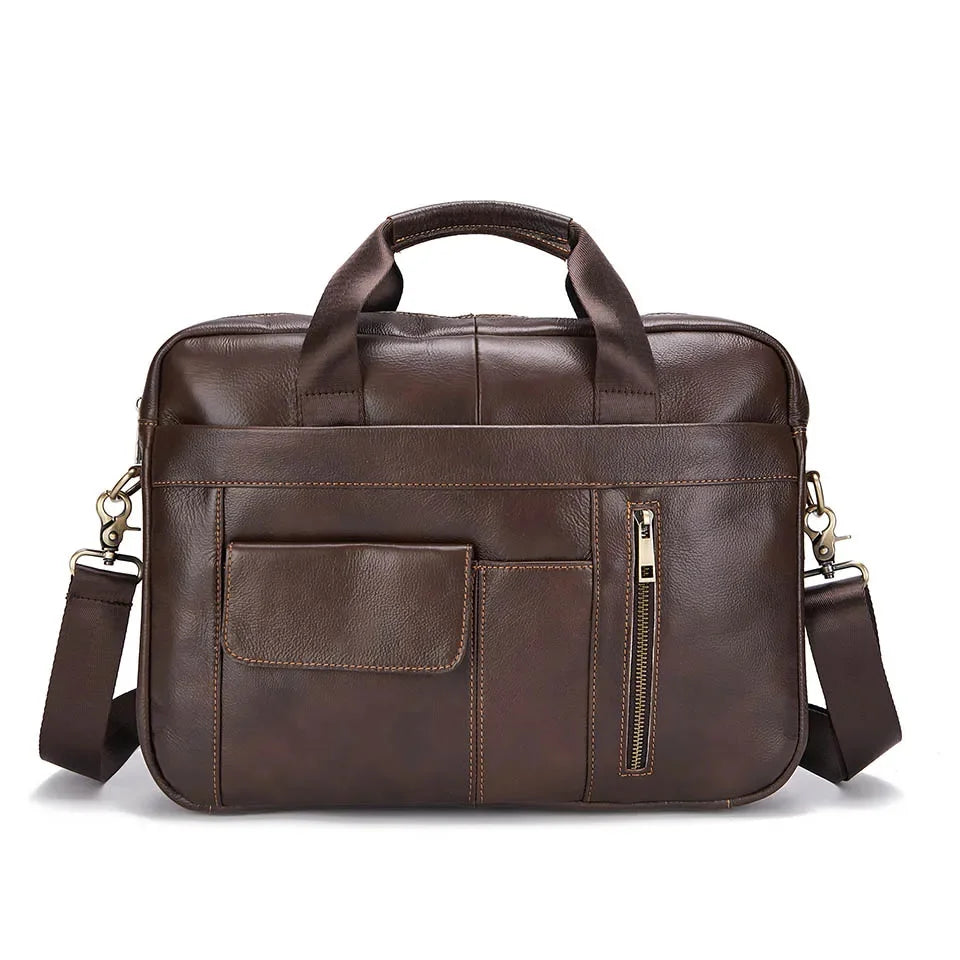 Hot Sale Briefcase Men Real Cowhide Handbags Male Large Business Shoulder Men's Genuine Leather Messenger Bag Tote