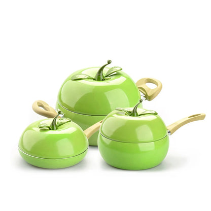 Hot Sale Fruit Frying Pan Cooking Pot Color Saucepan Ceramic Pan Grill Pan Induction Cooker Gas Aluminum Cookware