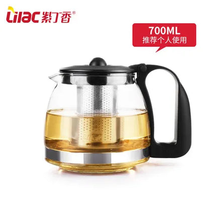 Hot Sale Genuine 1500ml Glass Teapot Home & Office Tea Pot Kettle Drinkware Heat-resistan Stainless Steel Strainer Free Shipping