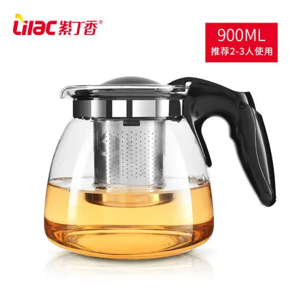 Hot Sale Genuine 1500ml Glass Teapot Home & Office Tea Pot Kettle Drinkware Heat-resistan Stainless Steel Strainer Free Shipping