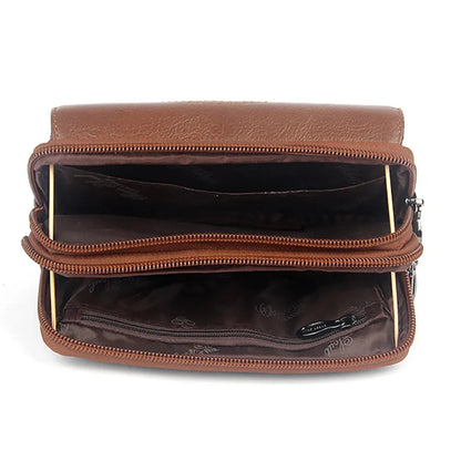 Hot Sale Men Genuine Leather Wallet Waist Pack Bags Organizer Purse Mobile Phone Case Belt Clutch Money Fanny Bag Wallets