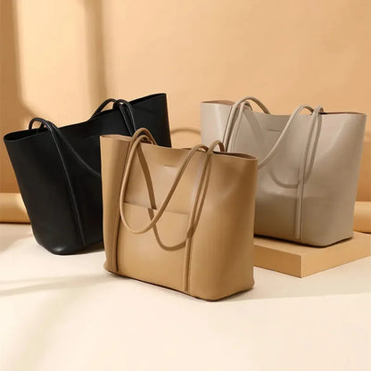 Hot Sale New Style Tote Women Large Capacity Commuter Shoulder High Quality Cowhide Handbag Ladies All-Match Bag