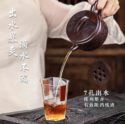 Hot Sale Yixing Large Capacity Purple Sand Pot Handmade Chinese Clay Teapot Tea Cup Household Ceramic Kettle