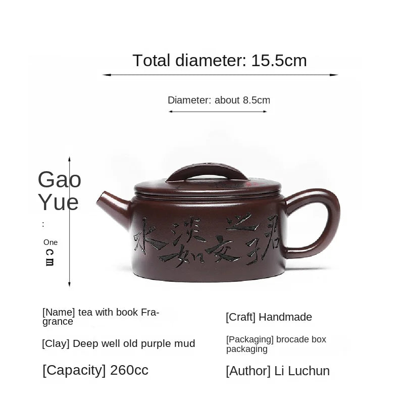 Hot Sale Yixing Large Capacity Purple Sand Pot Handmade Chinese Clay Teapot Tea Cup Household Ceramic Kettle
