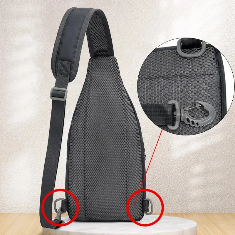 Hot Selling 9 Colors Lightweight Sling Travel Hiking Shoulder Casual Simple Men’s Gift Chest Bag