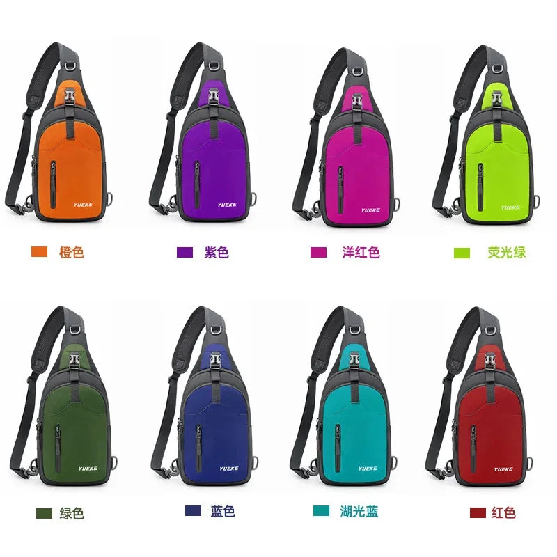 Hot Selling 9 Colors Lightweight Sling Travel Hiking Shoulder Casual Simple Men’s Gift Chest Bag