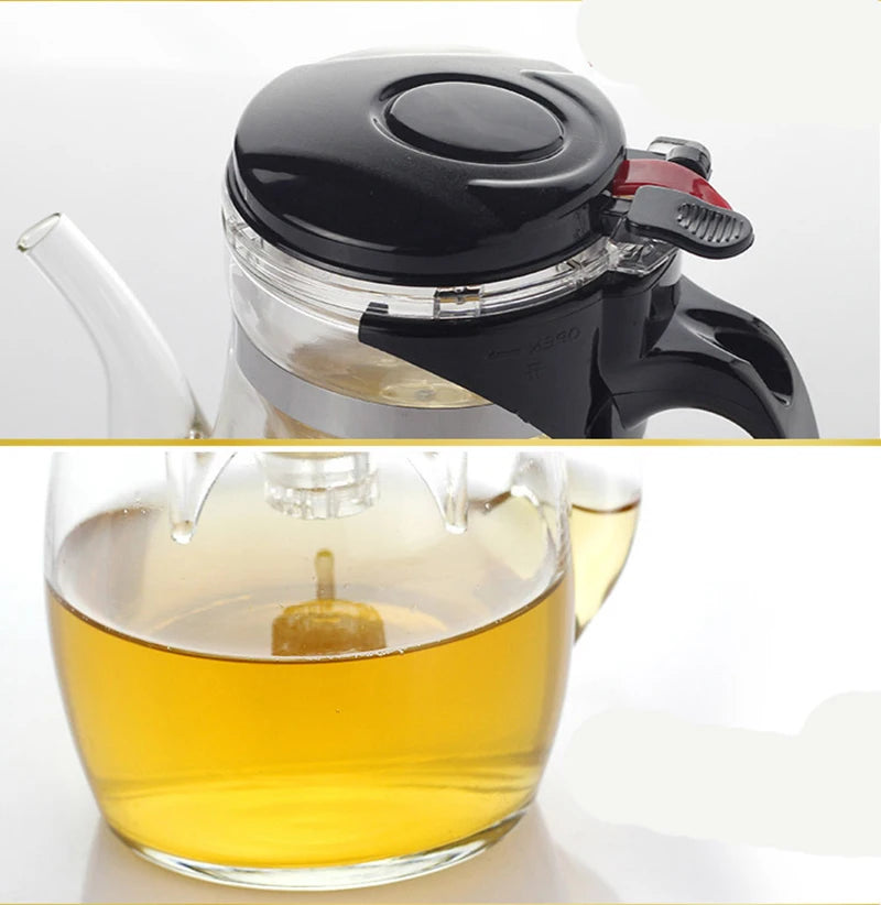 Hot sale,500 750ml Heat Resistant Glass Tea Pot Flower Tea Set Puer kettle Coffee Teapot Convenient Office Teaset ,kung fu set