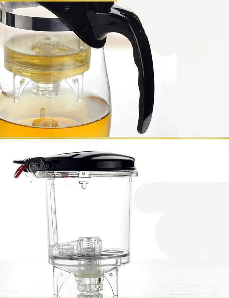 Hot sale,500 750ml Heat Resistant Glass Tea Pot Flower Tea Set Puer kettle Coffee Teapot Convenient Office Teaset ,kung fu set