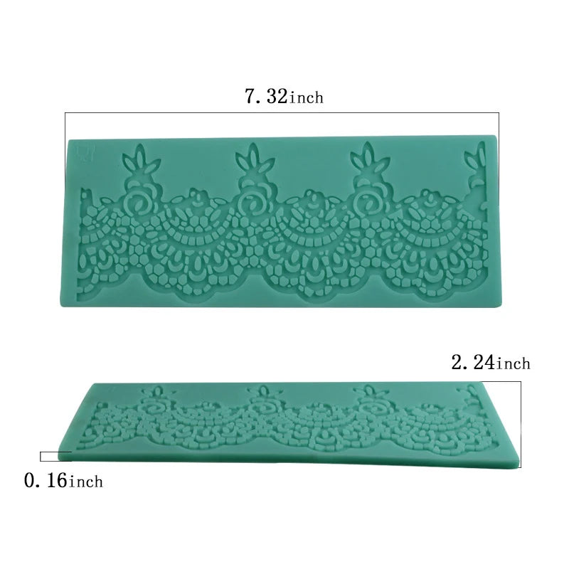 Hot sale DIY Cake Decorating Tool Embossing Mat Silicone Mold  Sugar Lace Mat Fondant Cake Lace Embossed Cake Mold