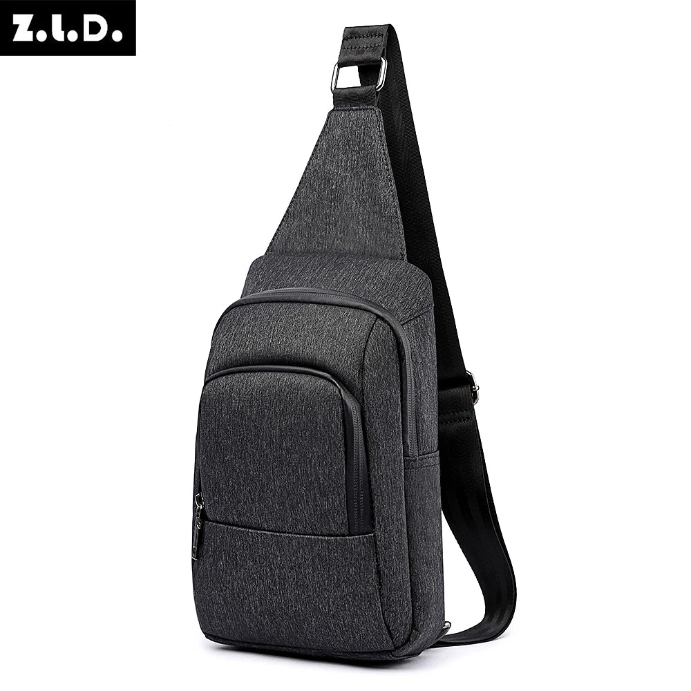 Hot sale latest men's all-match casual fashion shoulder Messenger chest bag