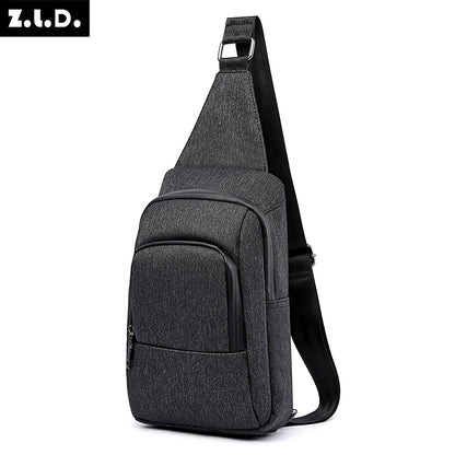 Hot sale latest men's all-match casual fashion shoulder Messenger chest bag