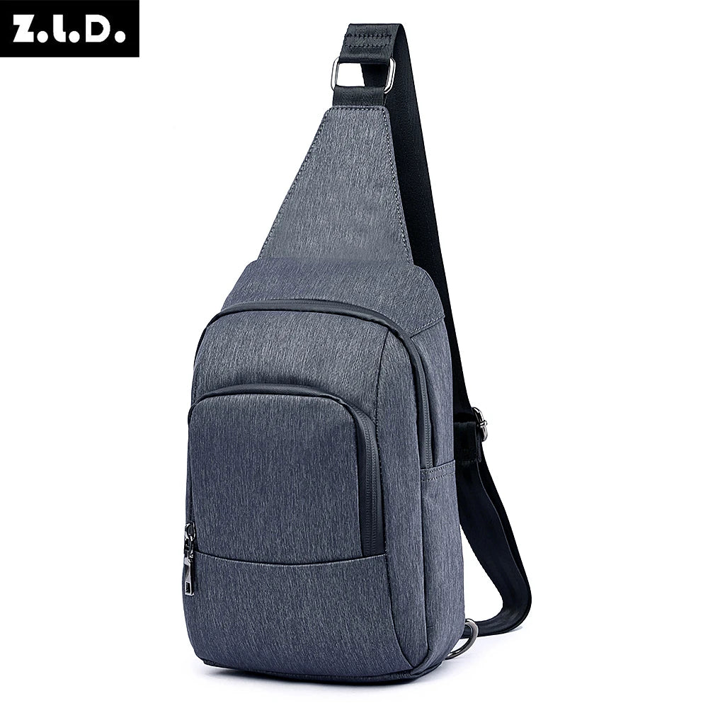 Hot sale latest men's all-match casual fashion shoulder Messenger chest bag