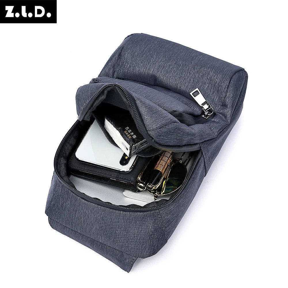 Hot sale latest men's all-match casual fashion shoulder Messenger chest bag