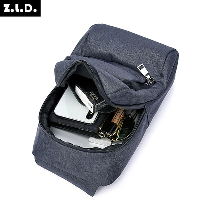 Hot sale latest men's all-match casual fashion shoulder Messenger chest bag