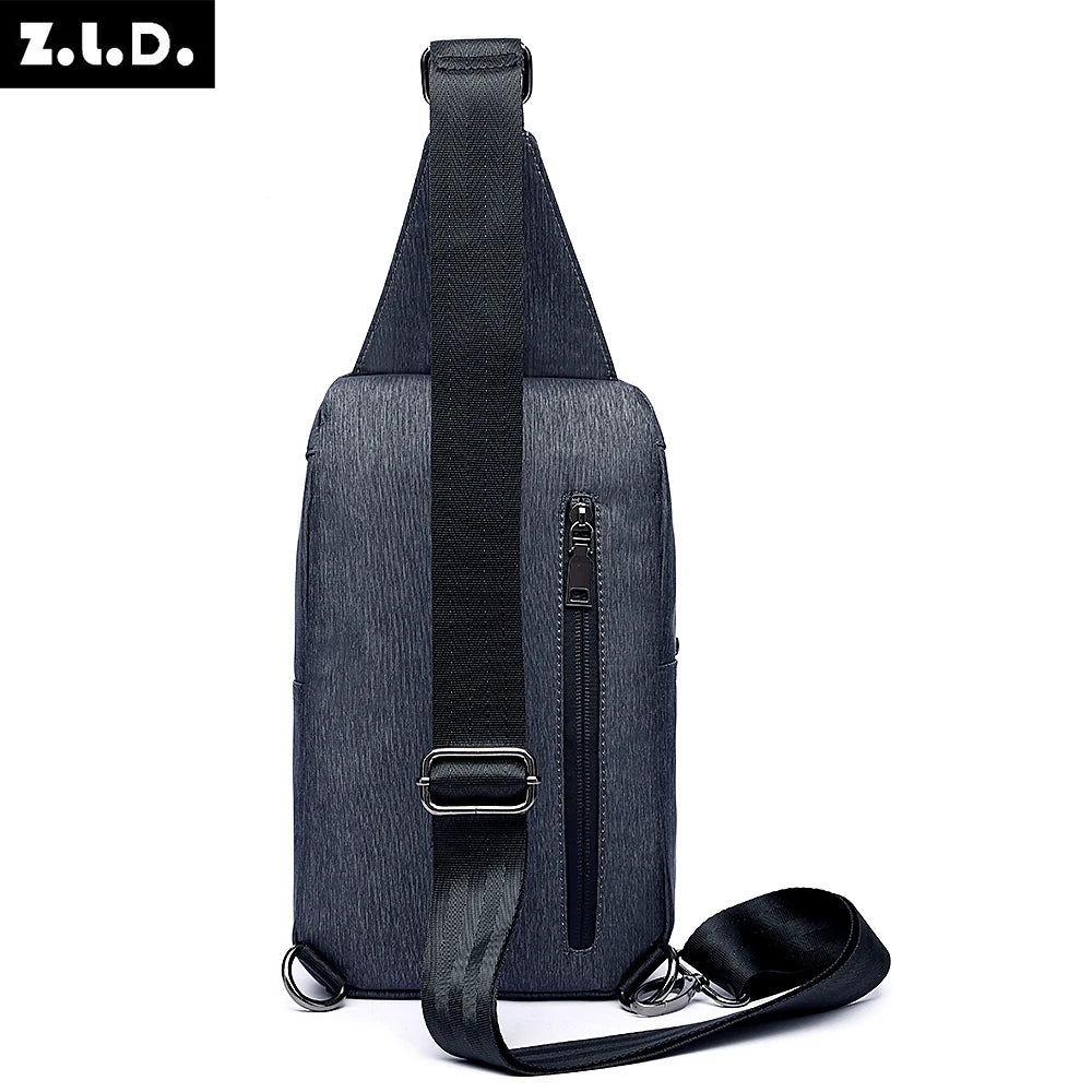 Hot sale latest men's all-match casual fashion shoulder Messenger chest bag