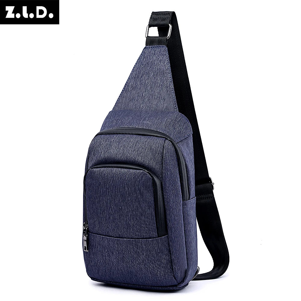 Hot sale latest men's all-match casual fashion shoulder Messenger chest bag