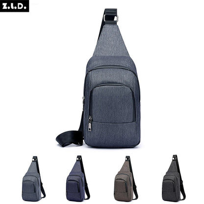 Hot sale latest men's all-match casual fashion shoulder Messenger chest bag