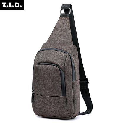 Hot sale latest men's all-match casual fashion shoulder Messenger chest bag