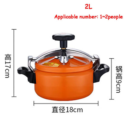 Household Aluminum Pressure Cooker 2/3L Explosion-Proof Pot Kitchen Soup Pot High Elevation Cookware Outdoor Camping Gas Stove