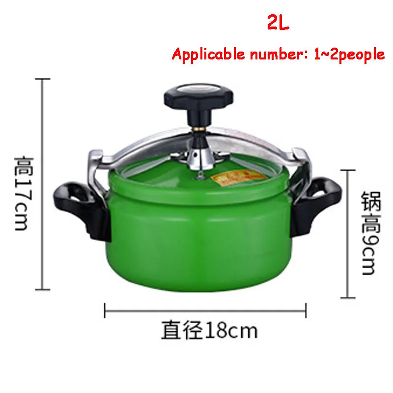 Household Aluminum Pressure Cooker 2/3L Explosion-Proof Pot Kitchen Soup Pot High Elevation Cookware Outdoor Camping Gas Stove