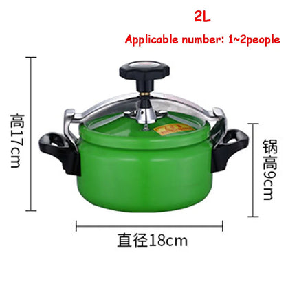 Household Aluminum Pressure Cooker 2/3L Explosion-Proof Pot Kitchen Soup Pot High Elevation Cookware Outdoor Camping Gas Stove