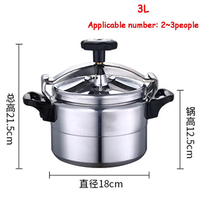 Household Aluminum Pressure Cooker 2/3L Explosion-Proof Pot Kitchen Soup Pot High Elevation Cookware Outdoor Camping Gas Stove