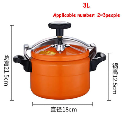 Household Aluminum Pressure Cooker 2/3L Explosion-Proof Pot Kitchen Soup Pot High Elevation Cookware Outdoor Camping Gas Stove