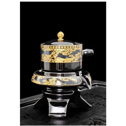 Household Ceramics Tea Pot Set Chinese Classical Ceramic Bone Teaset Gaiwan Porcelain Kung Fu Teapot Set for Gift