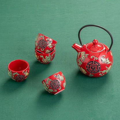 Household Ceramics Tea Pot Set Teacup Teapot Customized Tea Ceremony Supplies Boutique Handmade Tea Sets Wedding Gifts