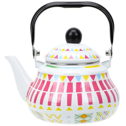 Household Enamel Kettle Decorative Enamel Teapot Water Boiling Kettle Teakettle Large Capacity 1.5L