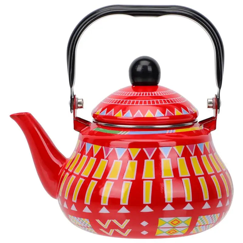 Household Enamel Kettle Decorative Enamel Teapot Water Boiling Kettle Teakettle Large Capacity 1.5L