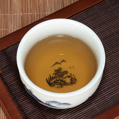 Household Kung Fu Teacups Jingdezhen Ceramic Teacup Traditional Chinese Painting Classic Style Sample Tea Cup Master Teaware