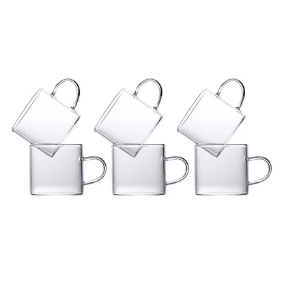 Household Thicken Tea Set High Temperature Explosion Proof Lead-free 600ML Teapot and 100ML Teacups Heated Milk Rose Fruit Tea