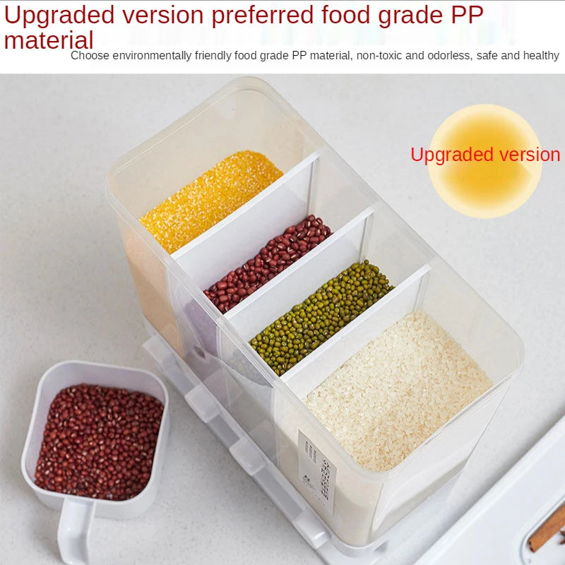 Household grain dispenser moisture-proof multi-grain sealed storage box separation rice storage box rice bean dispenser