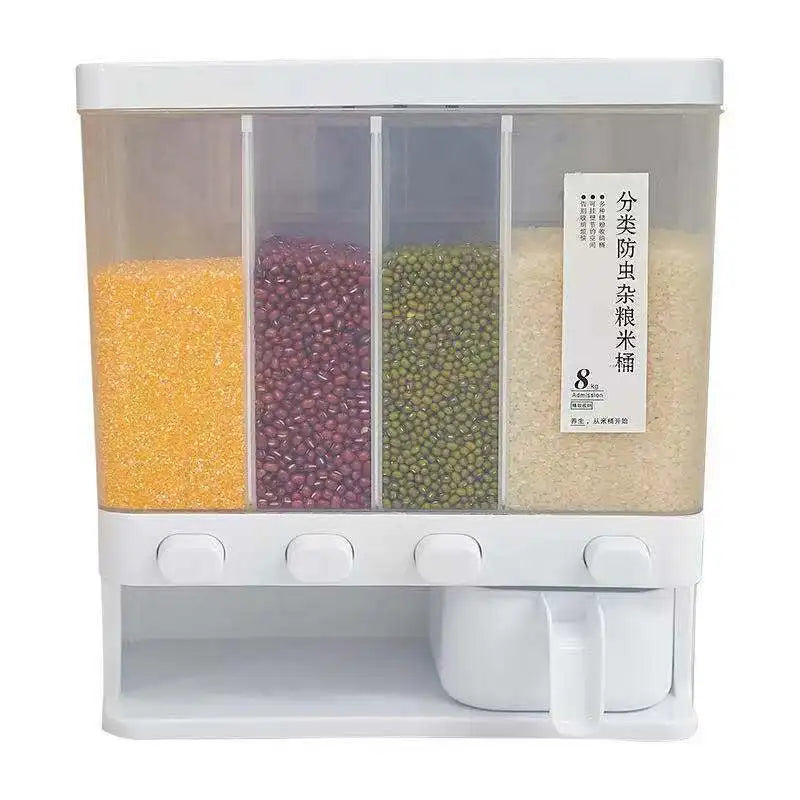 Household grain dispenser moisture-proof multi-grain sealed storage box separation rice storage box rice bean dispenser