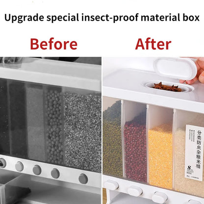 Household grain dispenser moisture-proof multi-grain sealed storage box separation rice storage box rice bean dispenser