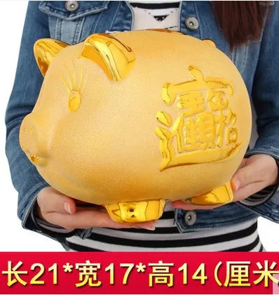 Household items and lovely lucky the pig can save money and good luck piggy bank birthday present home decoration accessories