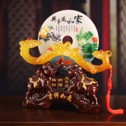 Housewarming Elephant Peace Button Ornament Living Room Office Decoration Creative Wine Cooler Home Crafts