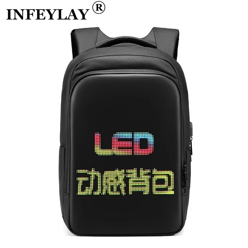 INFEYLAY LED Display backpack Business travel Laptop Backpack Men DIY Smart backpack school Backpack woman multimedia backpack