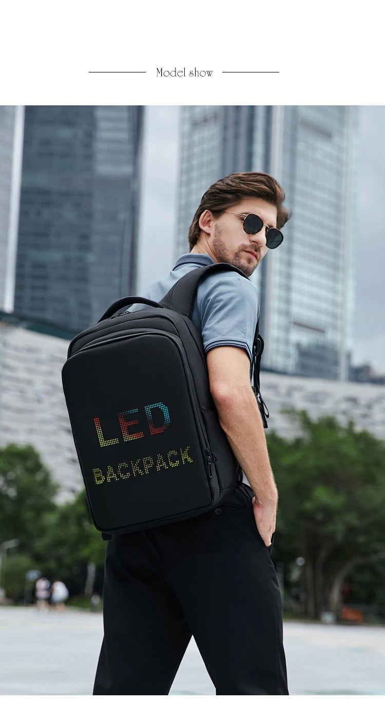 INFEYLAY LED Display backpack Business travel Laptop Backpack Men DIY Smart backpack school Backpack woman multimedia backpack