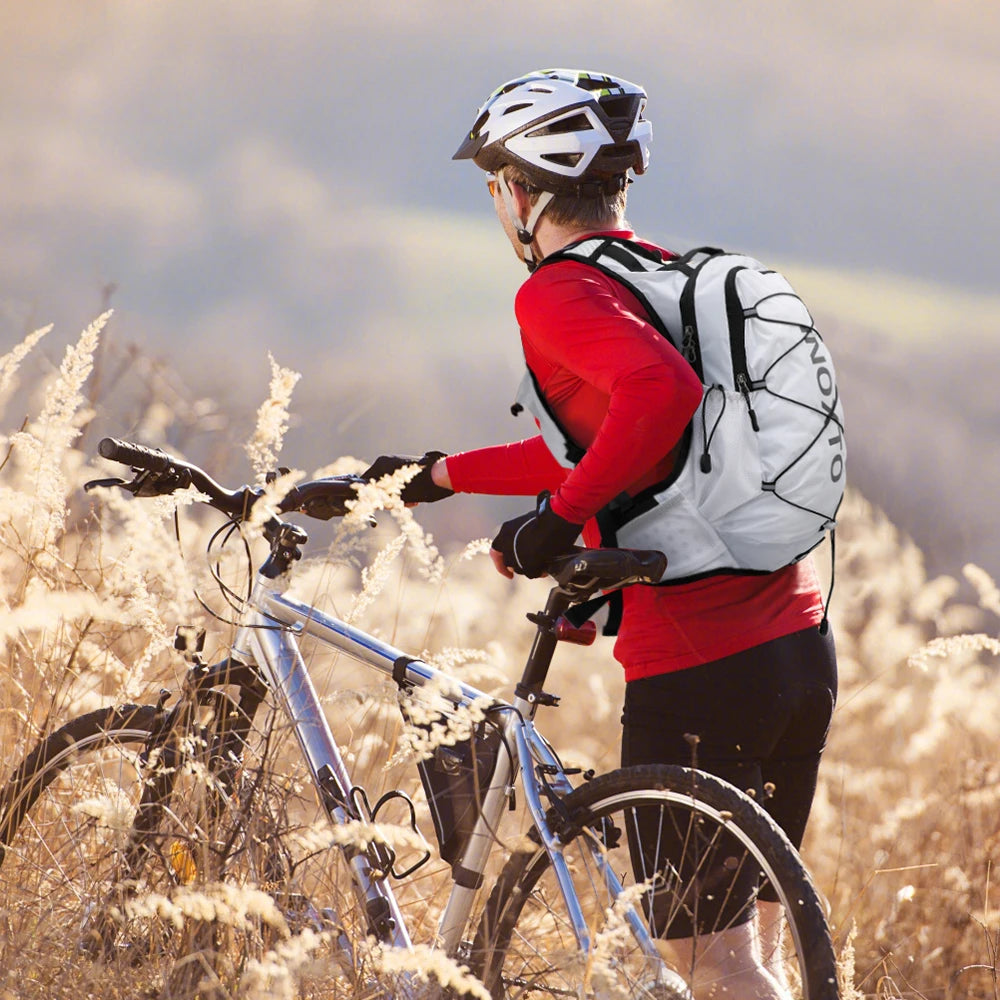 INOXTO 15L Cycling Running Backpack Men's Women Riding Waterproof Breathable Bicycle Backpack,Bicycle Water Bag,Bicycle helmet