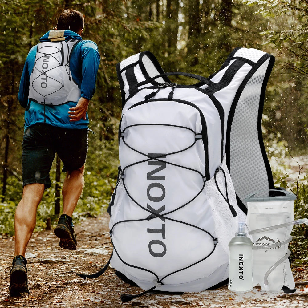 INOXTO 15L Cycling Running Backpack Men's Women Riding Waterproof Breathable Bicycle Backpack,Bicycle Water Bag,Bicycle helmet